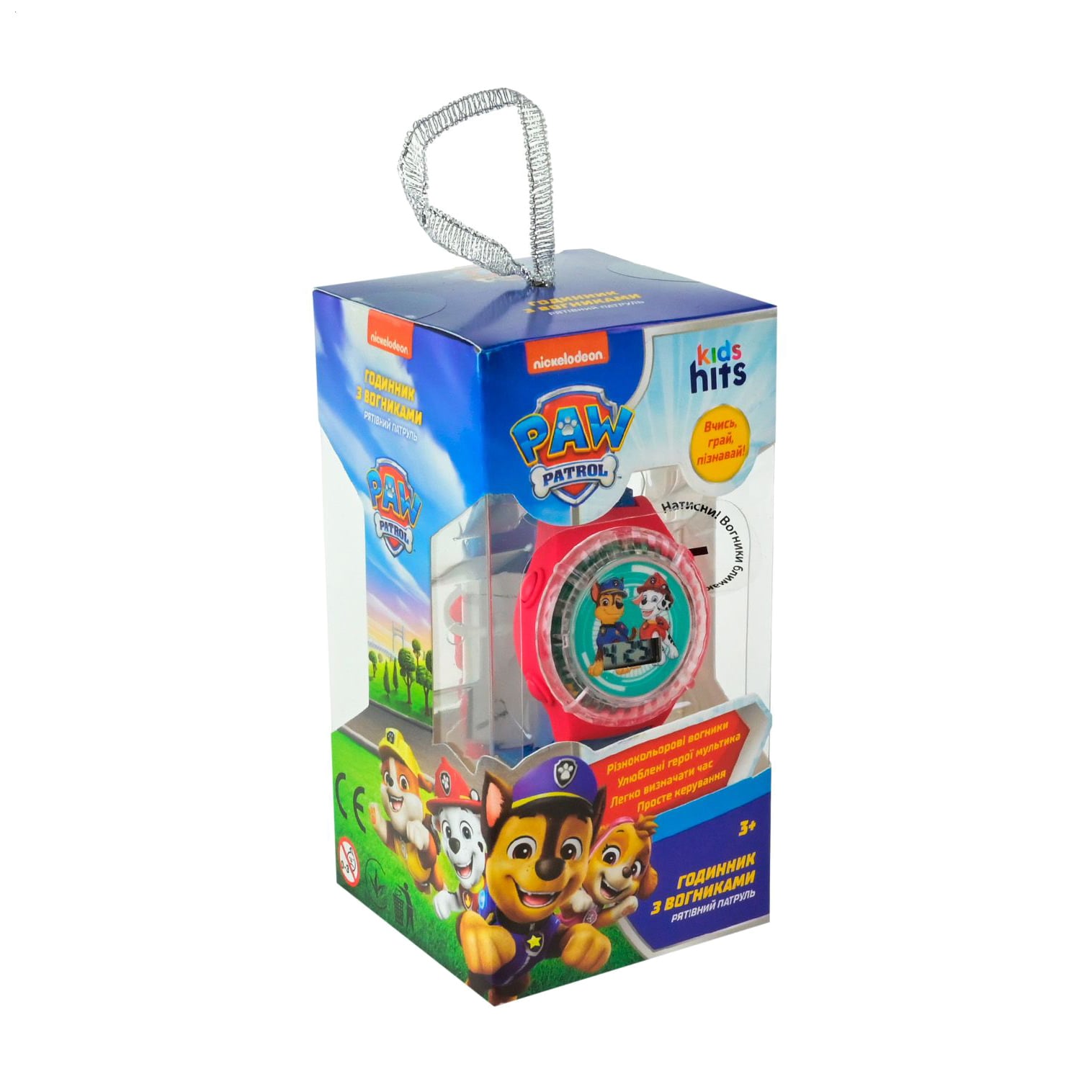 Дитячий годинник Kids Hits Paw Patrol зі світлом та дисплеєм, від 3 років (KH75/002L)