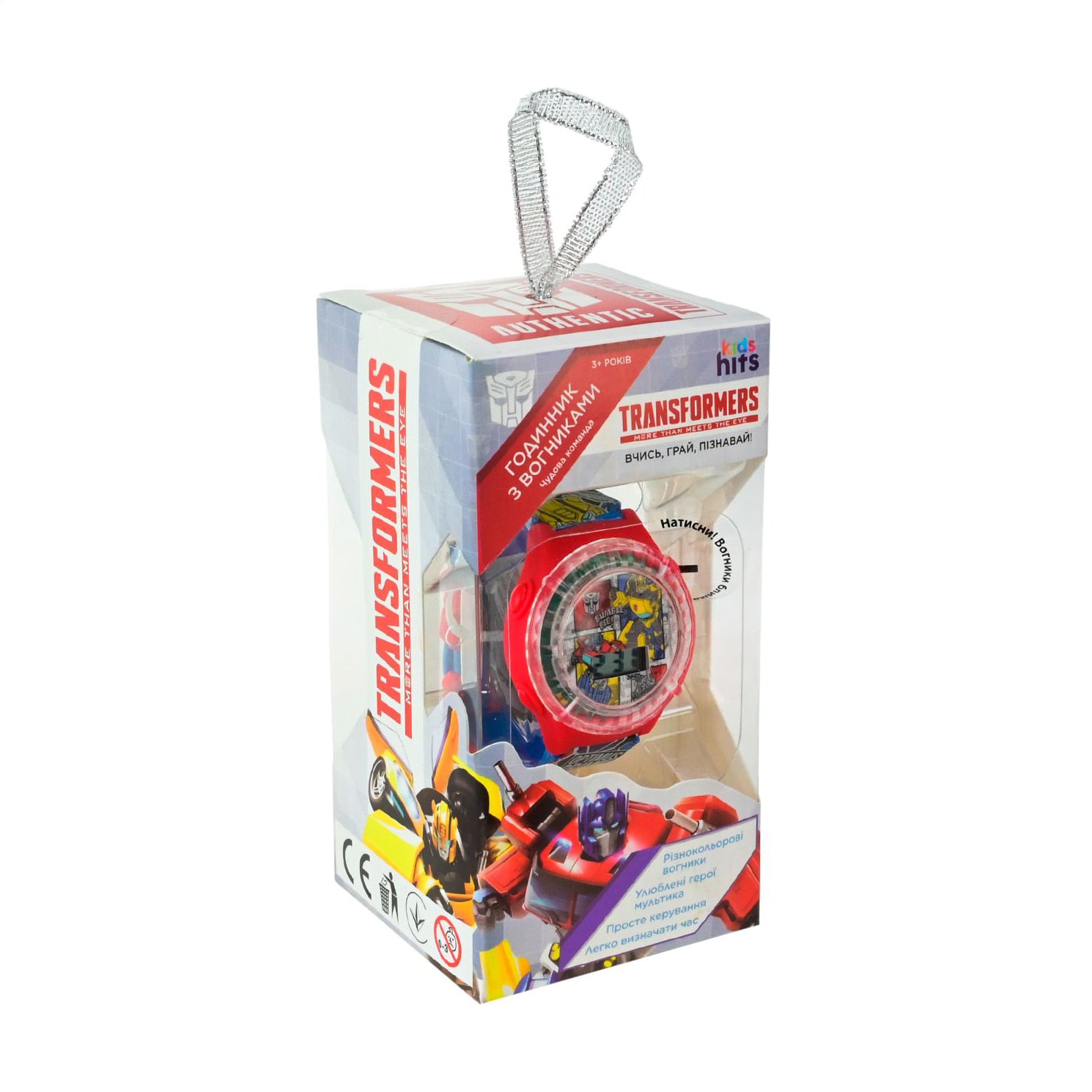 Дитячий годинник Kids Hits Transformers зі світлом та дисплеєм, від 3 років (KH75/004L)